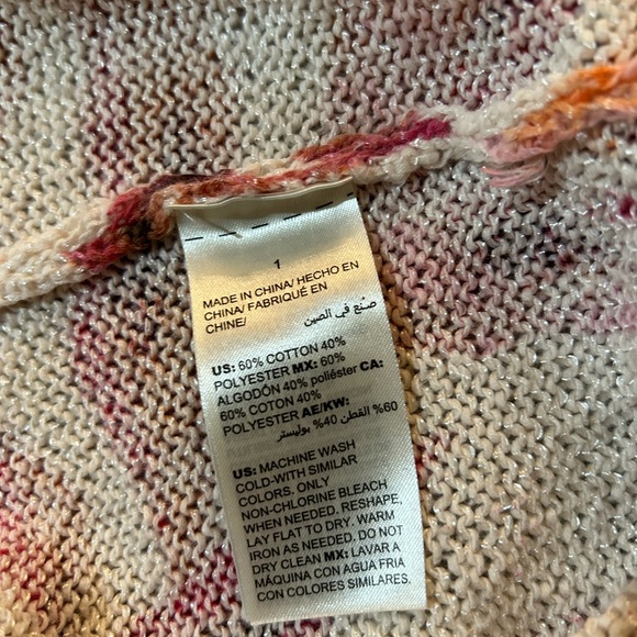 Chico’s Blouse Size 1M Floral Multicolor Knit Blend Cotton - Picture 8 of 8